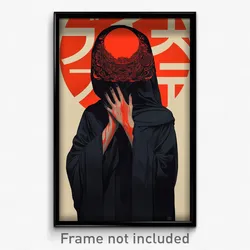 Hebrew Movie Poster - Woman Feeling Lazy, Black And White Black Robe (Art Print)