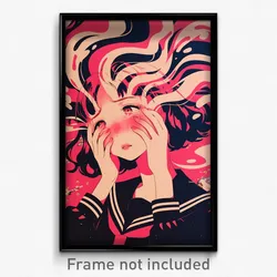 Spanish Movie Poster - Woman Feeling Depressed, Pink Sailor Dress (Art Print)
