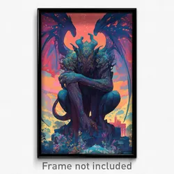 Art Poster - Authentic Gargoyle (Psychedelic Trippy Weird 11x17 Print)