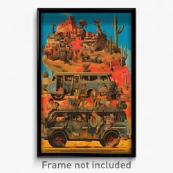 Mexican Movie Poster - Drab Small Town (Mexico Psychedelic Art Retro Film Print)