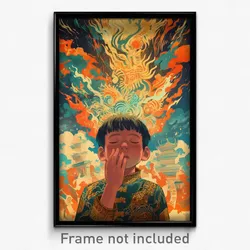 Indonesian Movie Poster - Boy Feeling Dazed, Thoughtful Frilled Dress (Print)