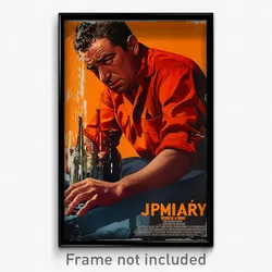 Spanish Movie Poster - Man Feeling Eagerness, Dramatic Taut Clothes (Art Print)