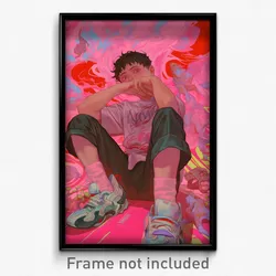 Movie Art Poster - Boy Feeling Unnerved, Messy Pink Legwear (Retro Film Print)