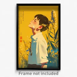 Vietnamese Movie Poster - Boy Feeling Calm, Fresh Purple Bow (Vietnam Art Print)