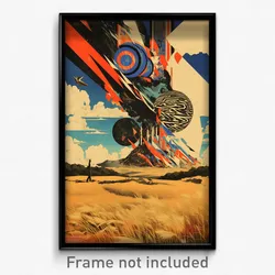 French Movie Poster - Wiry Grassland (France Psychedelic Art Retro Film Print)