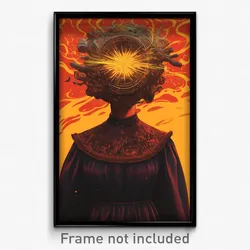 Mexican Movie Poster - Woman Feeling Ecstatic, Worldly Headpiece (Art Print)