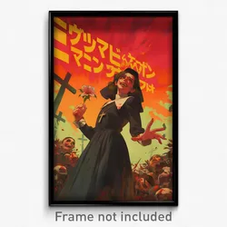 Mexican Movie Poster - Boy Feeling Friendliness, Candid Goth Clothes (Art Print)