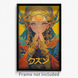 Indonesian Movie Poster - Girl Feeling Unsure, Thin Gold Armor (Art Print)