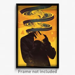 Movie Art Poster - Woman Feeling Enlightened, Sophisticated Yellow Ribbon