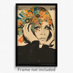Greek Movie Poster - Woman Feeling Worthy, Husky Grey Neckerchief (Art Print)