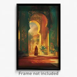 Bollywood Movie Poster - Grandiose Hallway (India Retro Hindi Film Art Print)