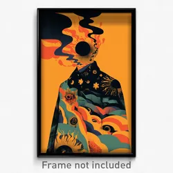 Spanish Movie Poster - Orange Realm (Spain Psychedelic Art Retro Film Print)