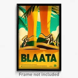 Brazilian Movie Poster - Girl Feeling Lazy, Triangular Sneakers (Art Print)