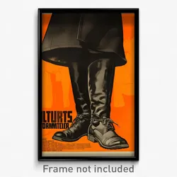 German Movie Poster - Woman Feeling Determined, Scientific Boots (Art Print)