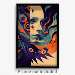 Icelandic Movie Poster - Unknown Visage (Iceland Retro Film Art Print)