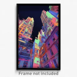 Art Poster - Wild New York (Psychedelic Trippy Weird 11x17 Print)