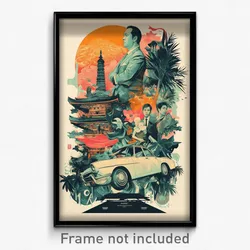 Thai Movie Poster - Superb Mine (Thailand Psychedelic Art Retro Film Print)
