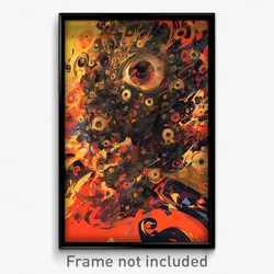 Art Poster - Orange Relicry (Psychedelic Trippy Weird 11x17 Print)