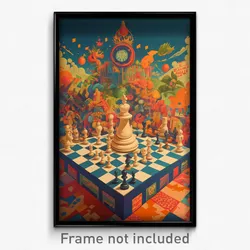 Mexican Movie Poster - Fruity Chess Board (Mexico Retro Film Art Print)