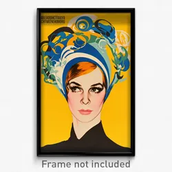 German Movie Poster - Woman Feeling Indignant, Kaleidoscopic Two Tone Headwear