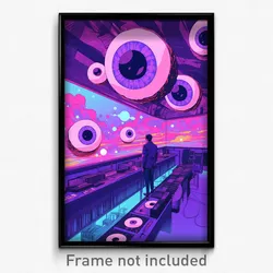 Movie Art Poster - Imaginary Record Store (Psychedelic Retro Weird Film Print)