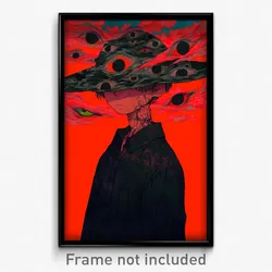 Art Poster - Boy Feeling Vigilance Wearing Tattered Tulip Hat (Print)