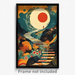 Russian Movie Poster - Sunny Steps (Russia Psychedelic Art Retro Film Print)