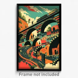 Mexican Movie Poster - Captivating Viaduct (Mexico Retro Film Art Print)