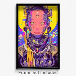 Art Poster - Girl Feeling Adoration Wearing Second Hand Armor (Print)