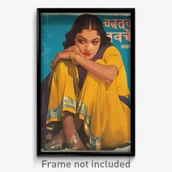 Bollywood Movie Poster - Girl Feeling Rattled, Different Multicolored Footwear