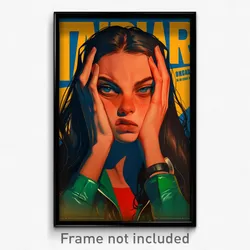 Brazilian Movie Poster - Girl Feeling Confusion, Fantastic Dressing (Art Print)