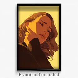Icelandic Movie Poster - Woman Feeling Discontentment, Small Brown (Art Print)