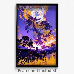 Art Poster - Thin Grass (Psychedelic Trippy Weird 11x17 Print)