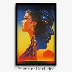 Movie Art Poster - Woman Feeling Adoration, Tidy Taut Clothes (Retro Film Print)