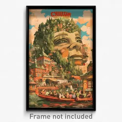 Russian Movie Poster - Crowded Waterway (Russia Retro Film Art Print)
