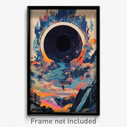 Spanish Movie Poster - Blue Sinkhole (Spain Psychedelic Art Retro Film Print)