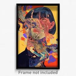 Art Poster - Uneven Crack (Psychedelic Trippy Weird 11x17 Cartoon Print)