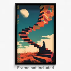 Icelandic Movie Poster - Virtual Balustrade (Iceland Retro Film Art Print)