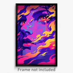 Art Poster - Giant Face (Psychedelic Trippy Weird 11x17 Print)