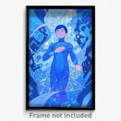 Icelandic Movie Poster - Boy Feeling Ennui, Orderly Blue Bodysuit (Art Print)