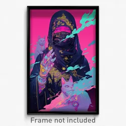 Movie Art Poster - Woman Feeling Patience Wearing Grand Veil (Retro Film Print)