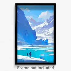Art Poster - Calm Glacier (Psychedelic Trippy Weird 11x17 Print)