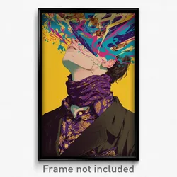 French Movie Poster - Boy Feeling Unnerved, Purple Brown Scarf (Art Print)