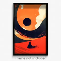 Icelandic Movie Poster - Dark Landscape (Iceland Retro Film Art Print)