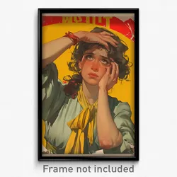 Spanish Movie Poster - Woman Feeling Dislike, Bumpy Living Clothes (Art Print)