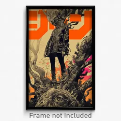 Hebrew Movie Poster - Whimsical Mind (Israel Psychedelic Art Retro Film Print)