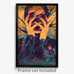 French Movie Poster - Woman Feeling Fright, Comfortable Torn Gloves (Art Print)