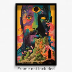 Brazilian Movie Poster - Flat Crack (Brazil Psychedelic Art Retro Film Print)