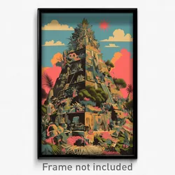 Mexican Movie Poster - Outrageous Pyramid (Mexico Retro Film Art Print)