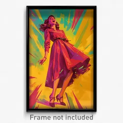 Mexican Movie Poster - Woman Feeling Nervous, Violet Ankle Strap (Art Print)
